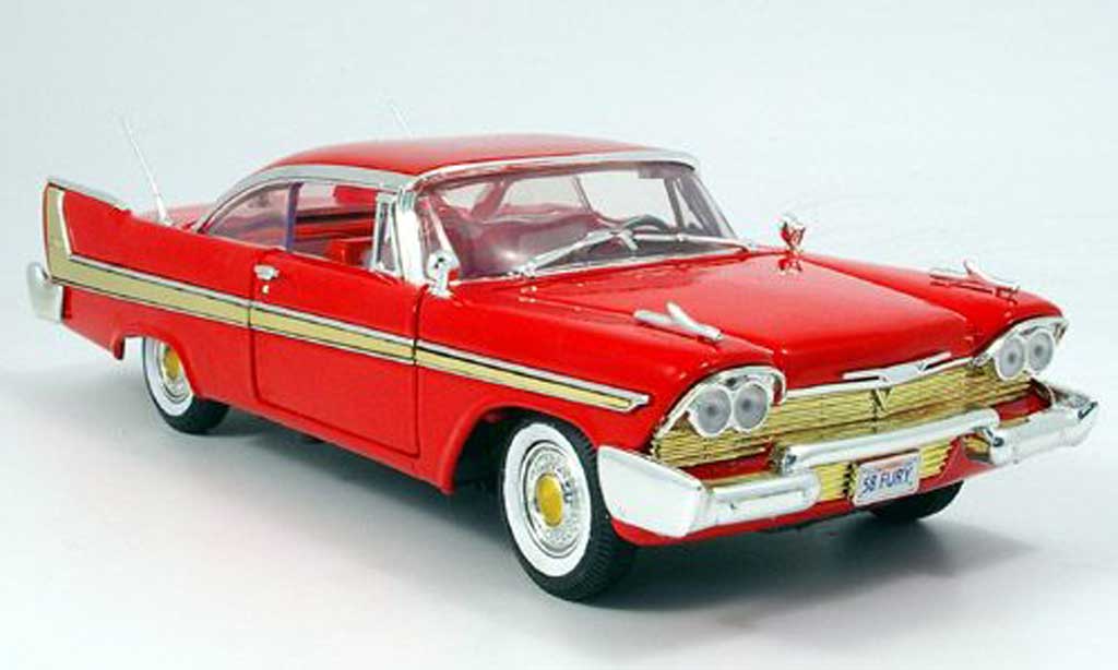 Plymouth Fury 1/18 Motormax rood 1958 modelauto