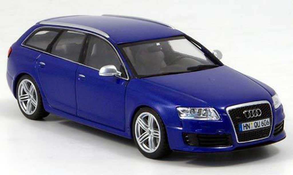 Audi RS6 1/43 Minichamps Avant blauw 2008 modelauto