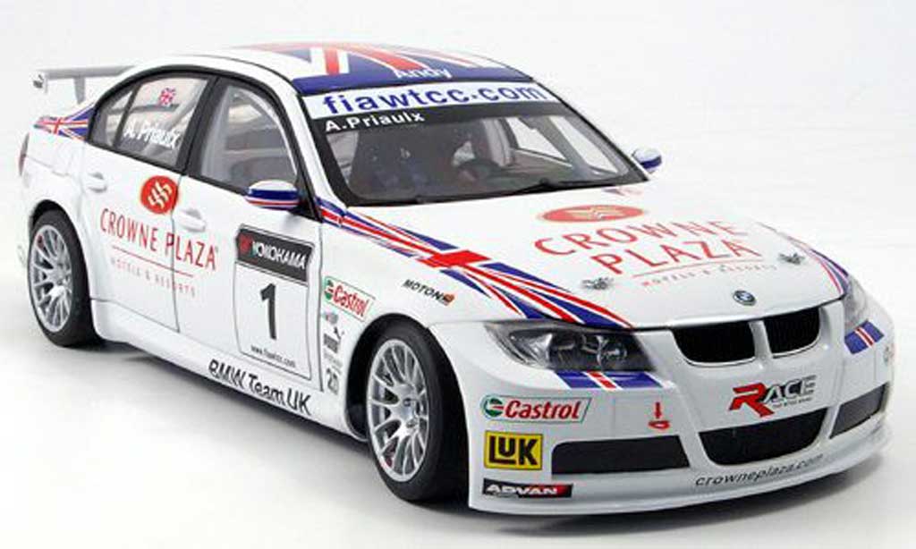Bmw 320 E90 1/18 Autoart E90 si no.1 team uk a.priaulx 2007 WTCC modelauto