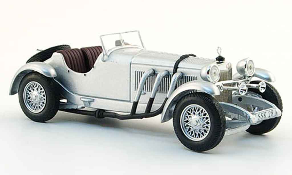Mercedes SSK 1/43 WhiteBox grijs metallic 1928 modelauto