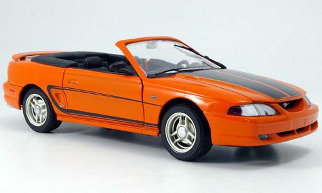 Ford Mustang 1994 1/18 Eagle 1994 cabriolet oranje grijs streifen modelauto