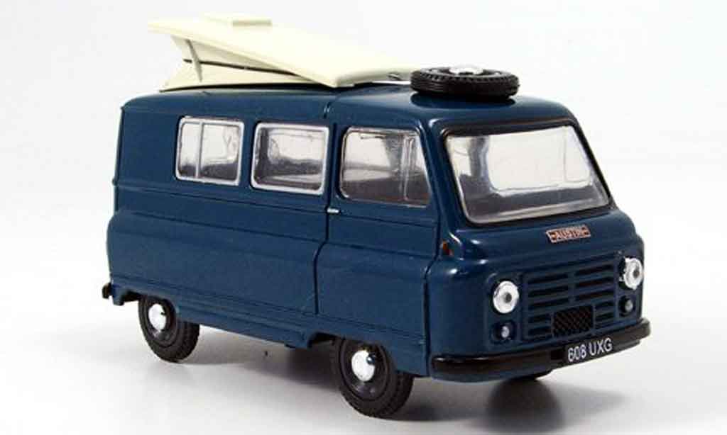 Austin J2 1/43 Oxford Camper blauw Campingdach geoffnet modelauto