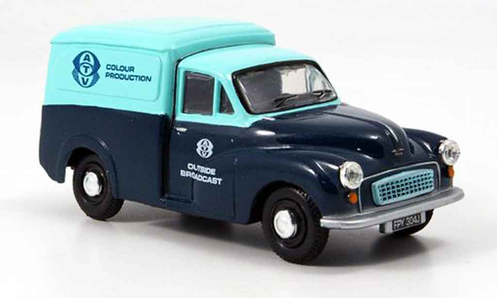 Morris Minor 1/43 Oxford Van blauw turkis Kasten ATV modelauto