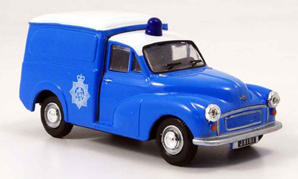 Morris Minor 1/43 Oxford Van blauw wit politie Bermuda modelauto