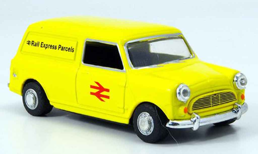 Austin Mini Van 1/43 Oxford geel Rail Express Parcels modelauto