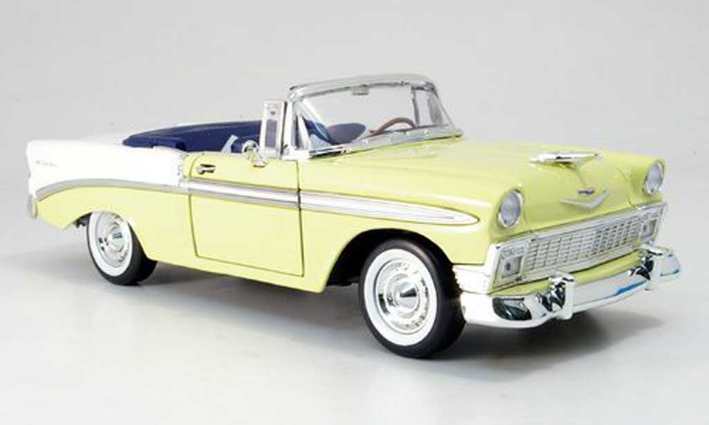 Chevrolet Bel Air 1956 1/18 Yat Ming 1956 geel/wit modelauto