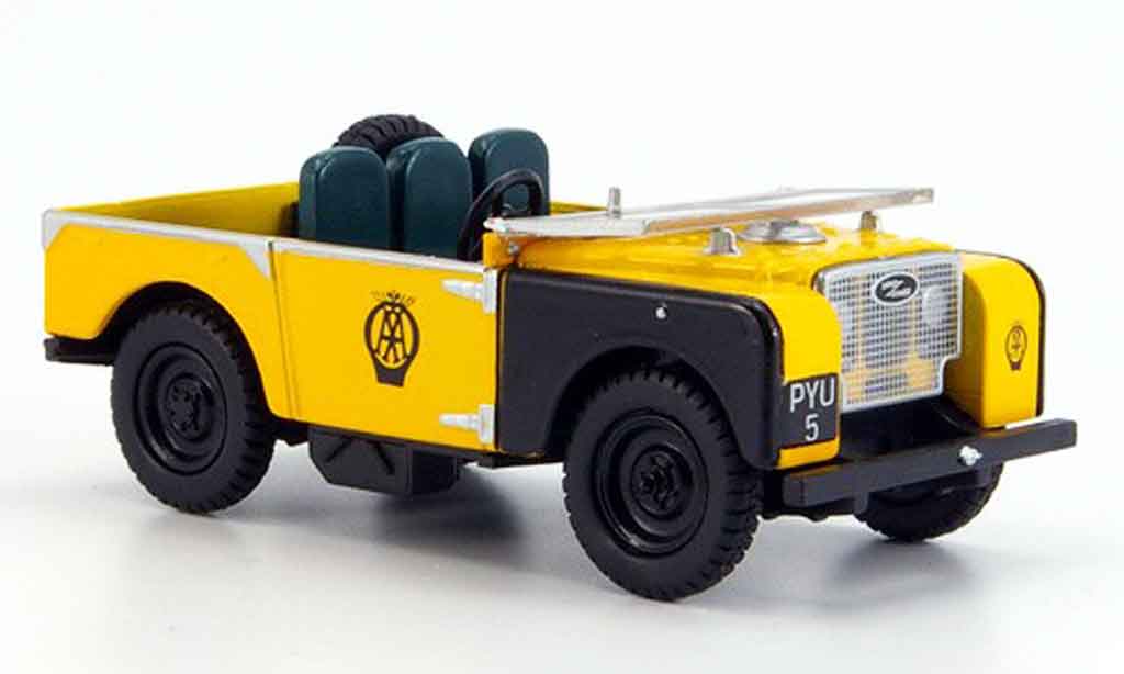 Land Rover 80 1/43 Oxford geel zwart AA modelauto