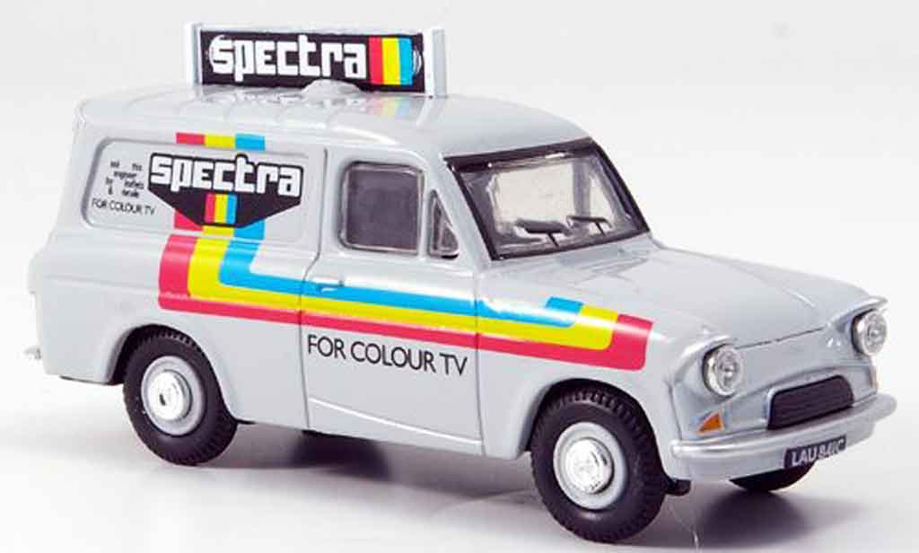 Ford Anglia 1/43 Oxford Van wit Spectra Kasten modelauto