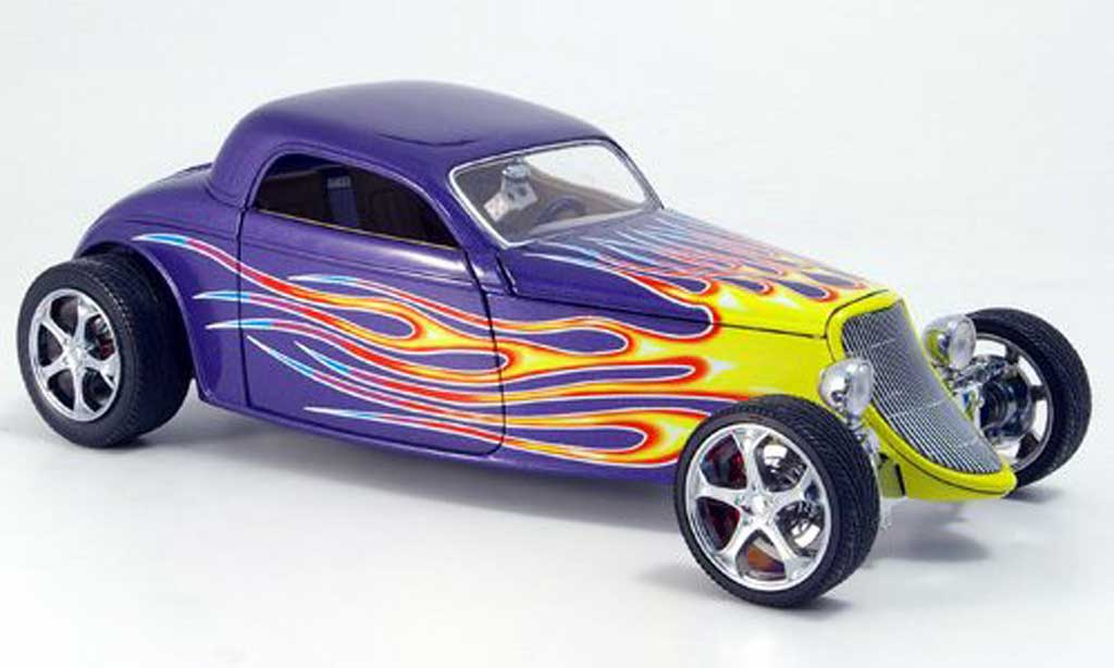 Ford Hot Rod 1/18 Yat Ming coupe lila flamming 1933 modelauto