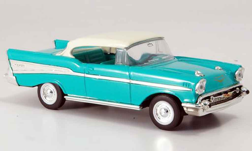 Chevrolet Bel Air 1/43 Yat Ming grun wites Dach 1957 modelauto