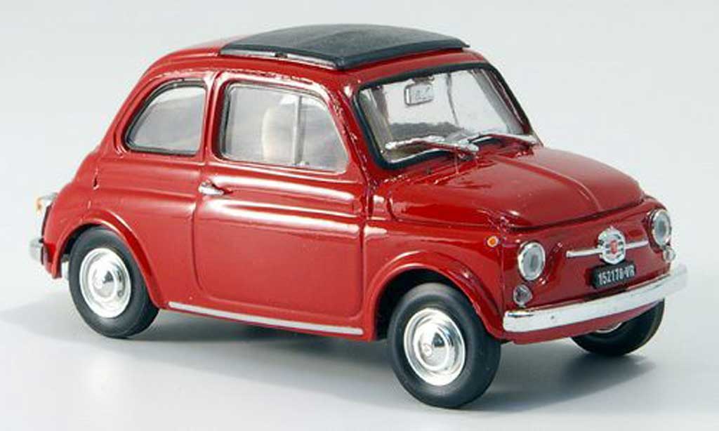 Fiat 500 F 1/43 Brumm F rood geschlossenes Faltdach 1965 modelauto