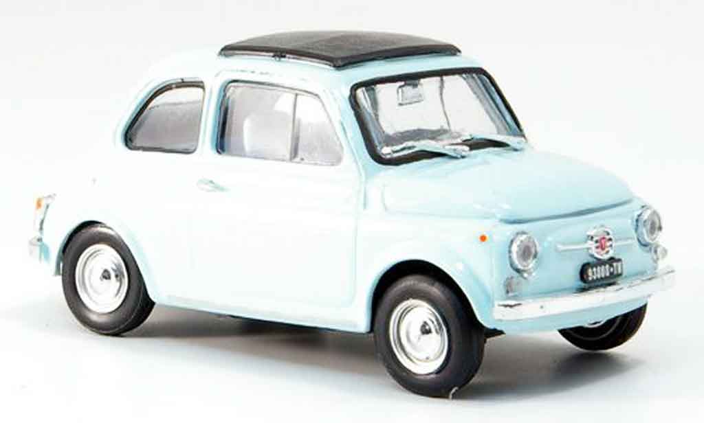 Fiat 500 1/43 Brumm F blauw avec capote Faltdach 1965 modelauto