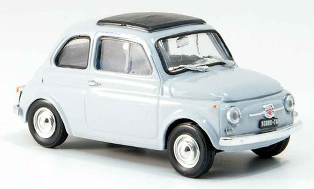Fiat 500 1/43 Brumm F grijs avec capote Faltdach 1965 modelauto