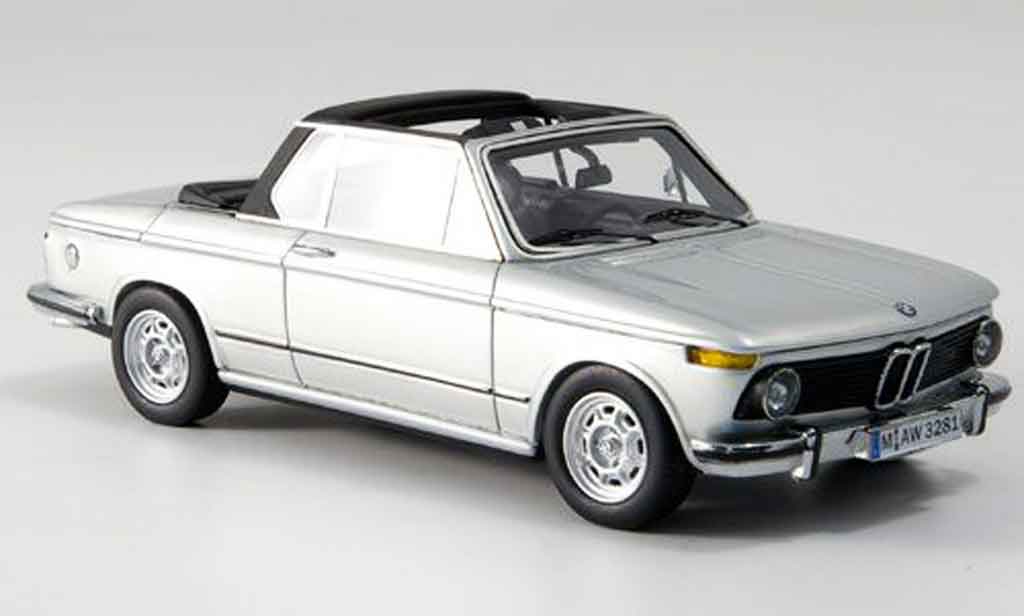 Bmw 2002 Tii 1/43 Neo Tii E10 Baur Cabrio grijs metallic 1974 modelauto
