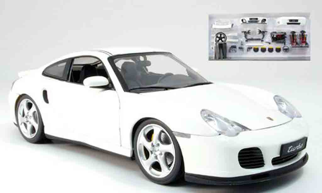 Porsche 996 1/18 AutoProShop gt techart xl wit mit tunigteilen 2004 modelauto