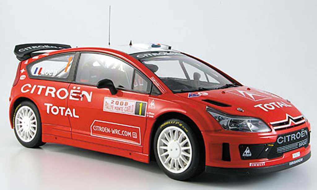 Citroen C4 WRC 1/18 Autoart WRC loeb/ elena noo.1 rallye monte carlo 2008 modelauto