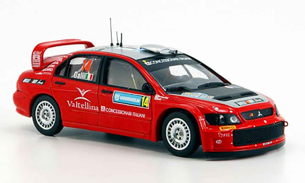 Mitsubishi Lancer Evolution IX 1/43 IXO Evolution IX WRC No. 14 Rallye Schweden 2006 modelauto