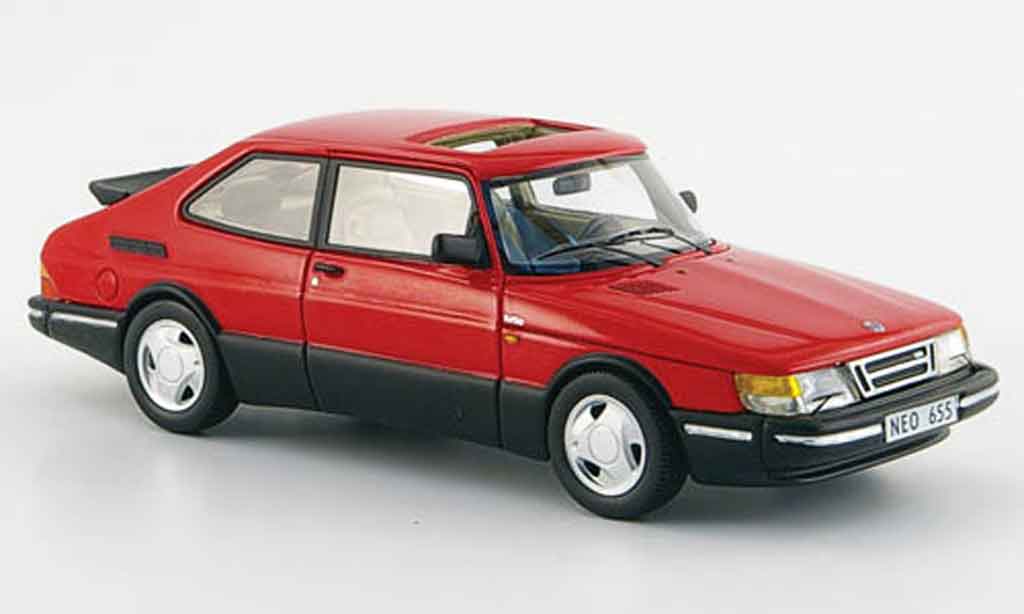 Saab 900 Turbo 1/43 Neo Turbo 16 S rood 1992 modelauto