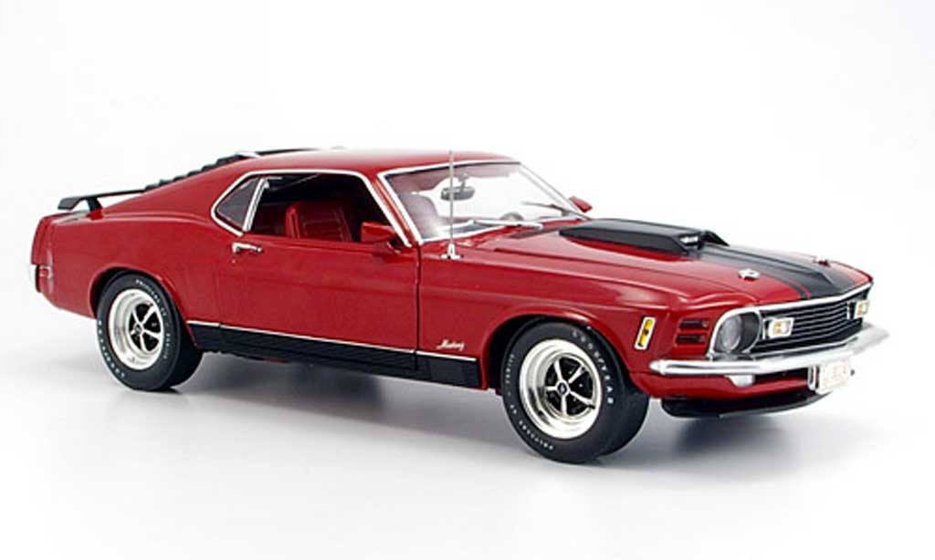 Ford Mustang 1970 1/18 Highway 61 1970 mach 1 rood modelauto