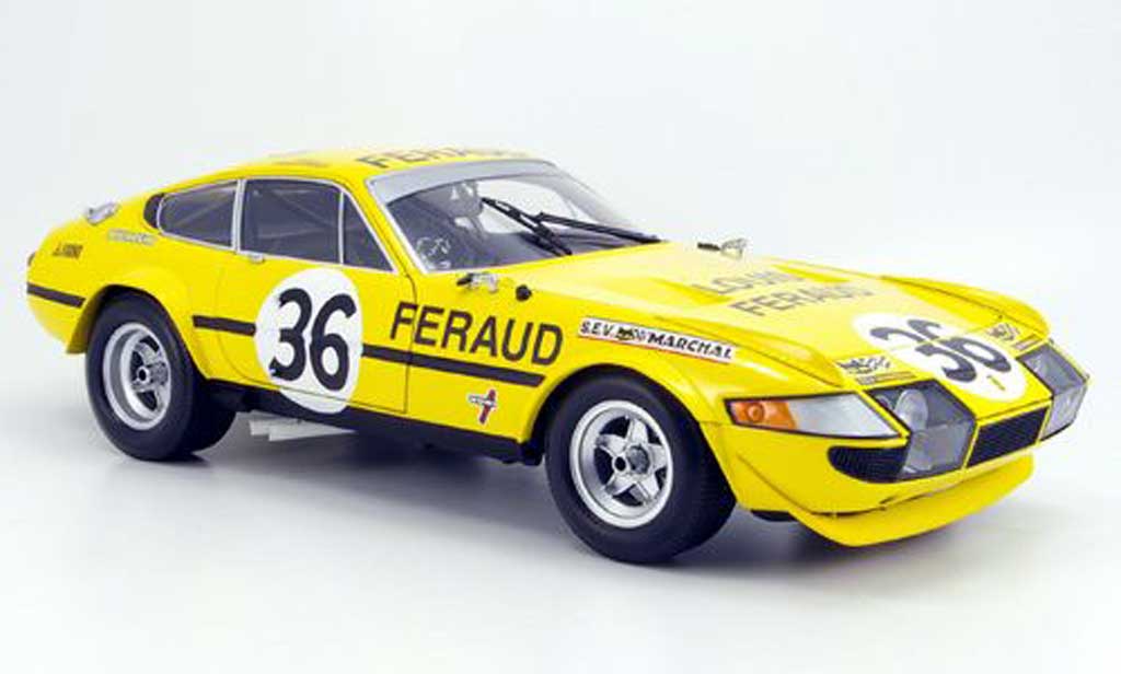 Ferrari 365 GTB/4 1/18 Kyosho GTB/4 no.36 feraud 24h le mans 1972 modelauto