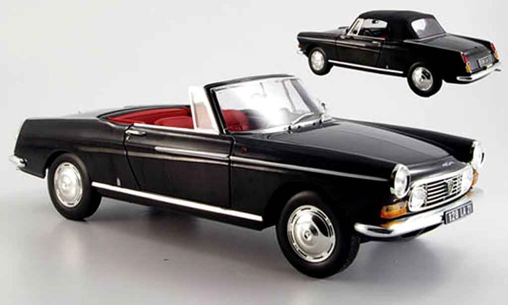 Peugeot 404 Cabriolet 1/18 Norev Cabriolet zwart 1967 modelauto