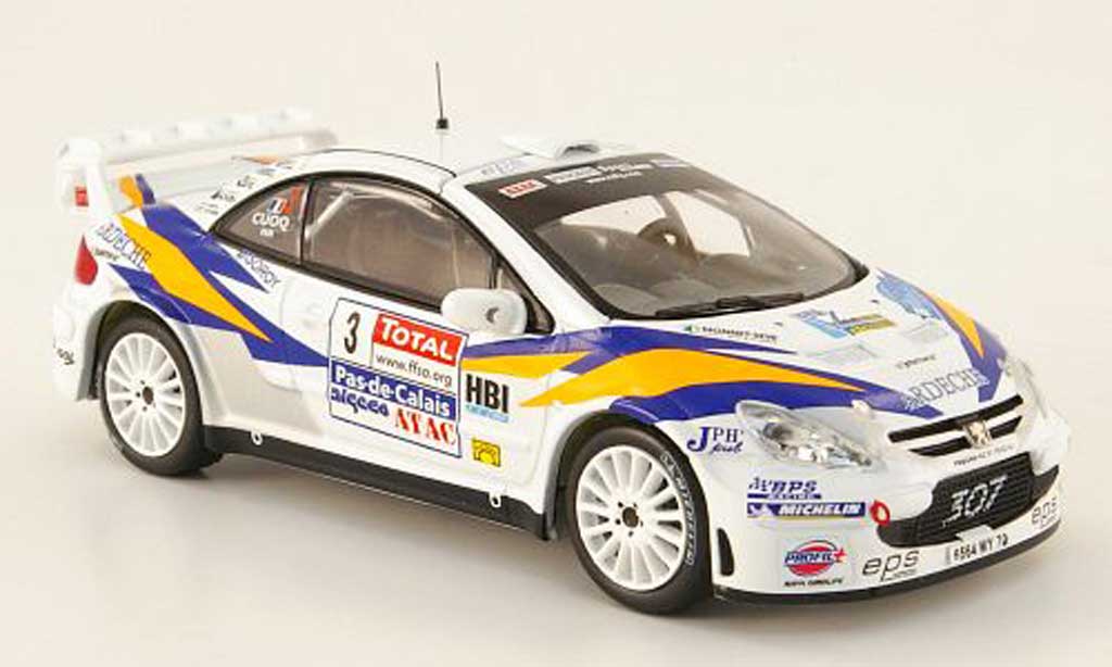 Peugeot 307 WRC 1/43 IXO WRC No.3 Cuoq/Pain Rally Touquet 2006 modelauto