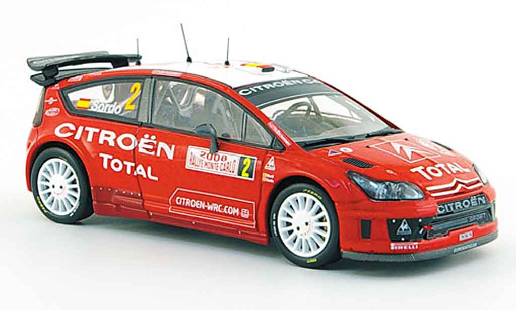 Citroen C4 WRC 2008 1/43 IXO WRC 2008 no.2 elfter rallye monte carlo modelauto