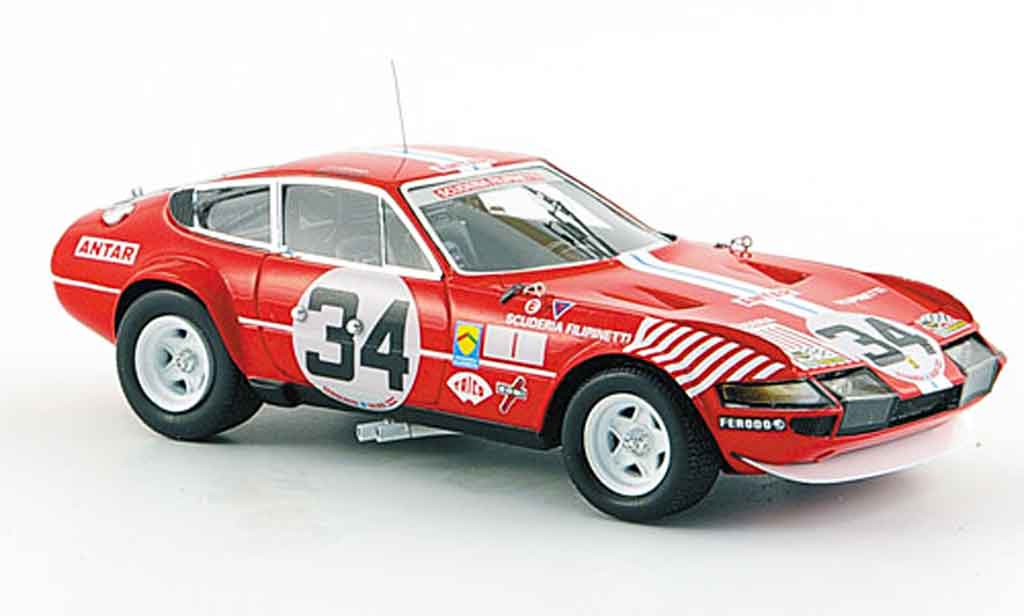 Ferrari 365 GTB/4 1/43 Red Line GTB/4 no.34 siebter le mans 1972 modelauto