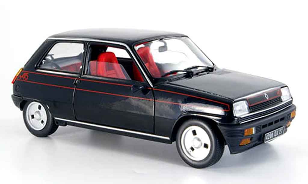 Renault 5 Alpine 1/18 Solido Alpine zwart 1977 modelauto