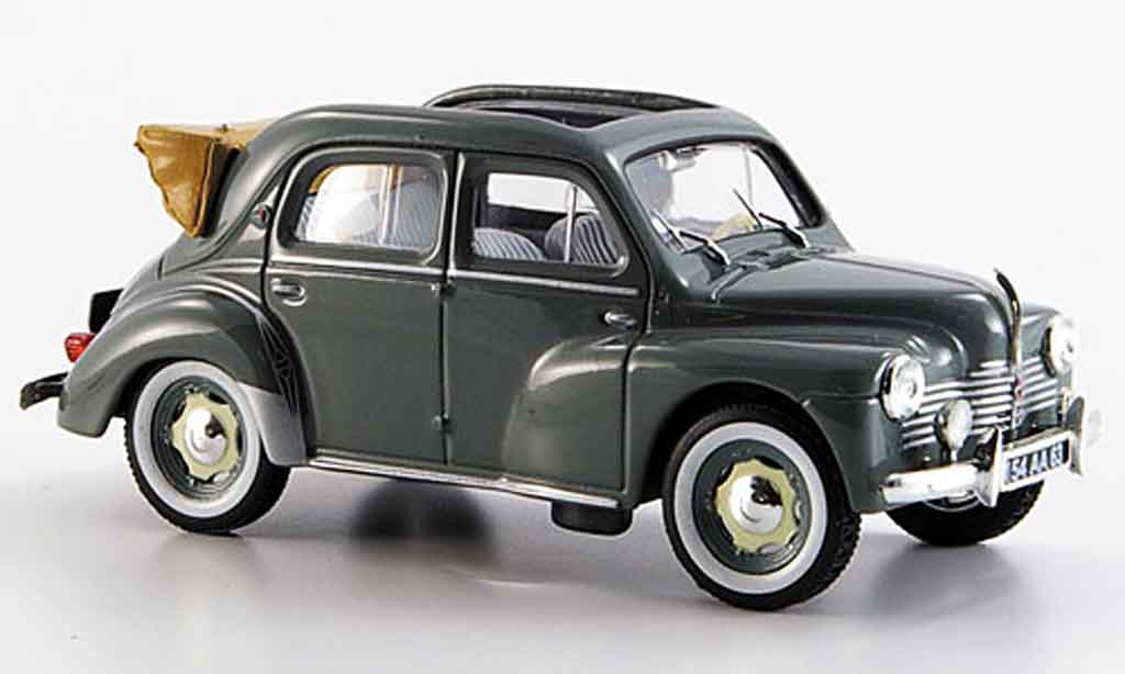 Renault 4CV 1/43 Eligor cabriolet grijs 1953 modelauto