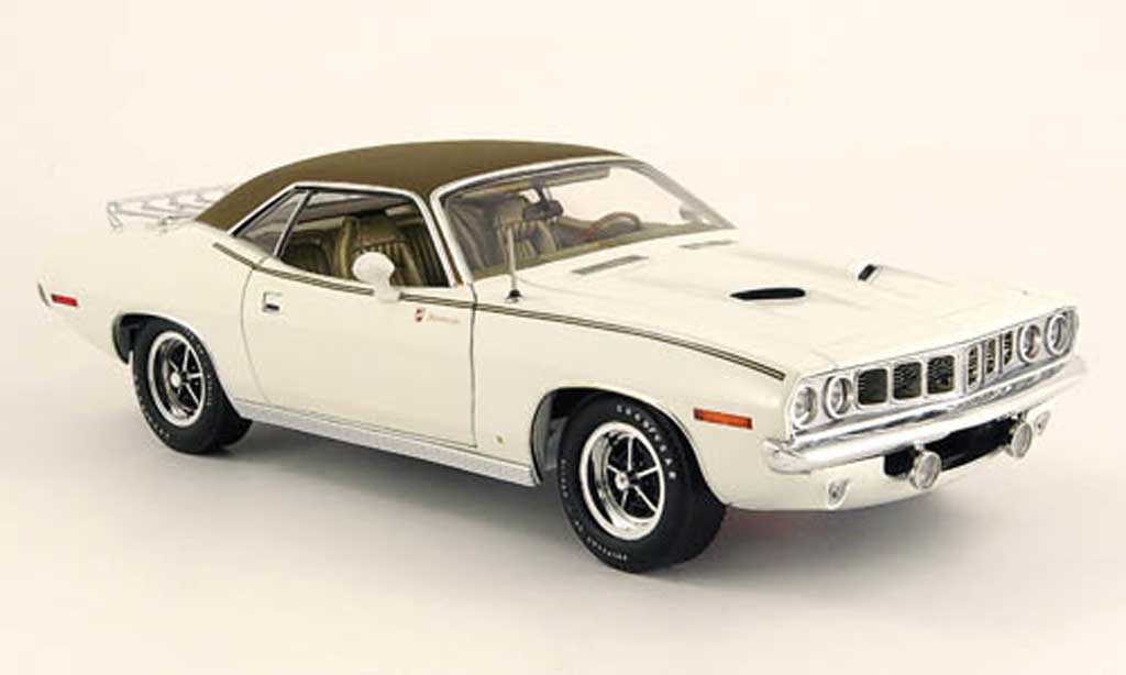 Plymouth Gran Barracuda 1/18 Highway 61 wit/zwart 1971 modelauto
