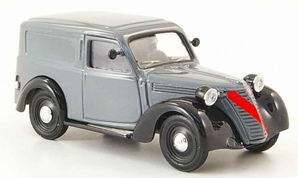 Fiat 1100 1947 1/43 Brumm 1947 Furgone grijs zwart modelauto