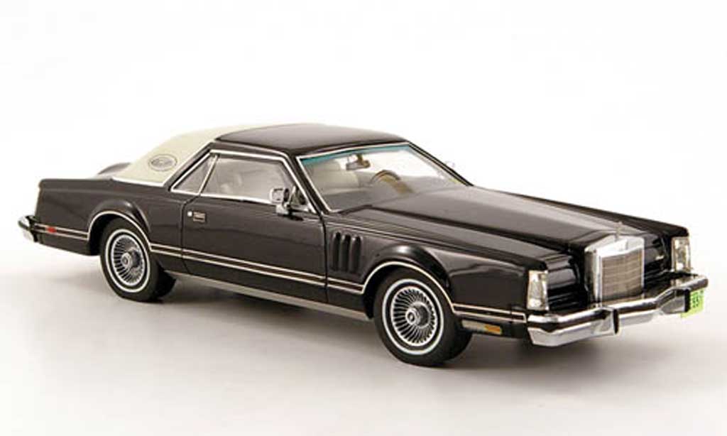 Lincoln Continental 1978 1/43 Neo 1978 Mark V zwart/wit Coupe modelauto