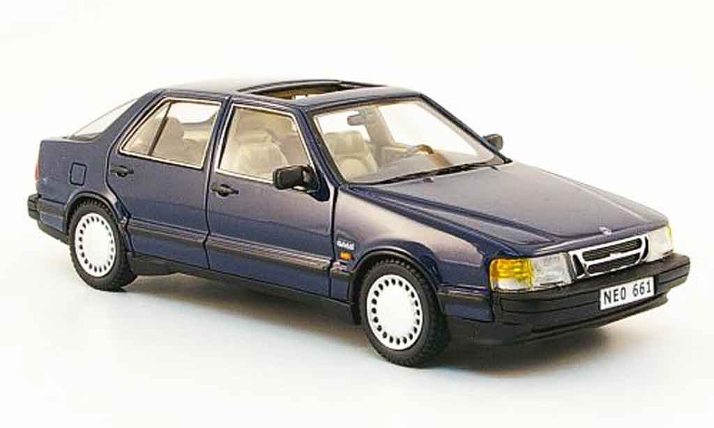 Saab 9000 1/43 Neo i blauw 1988 modelauto