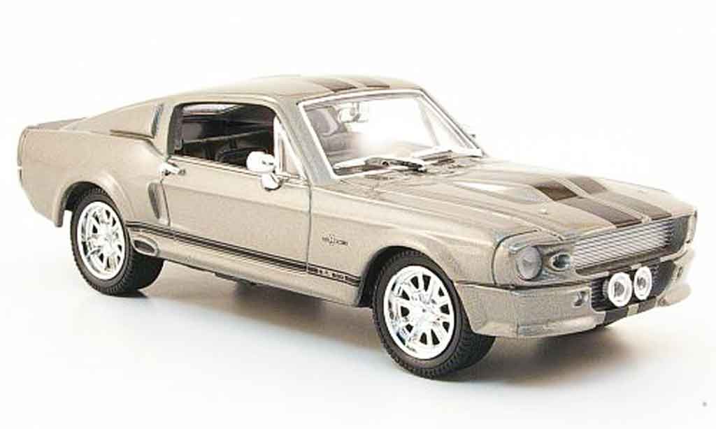 Shelby GT 500 1/43 Yat Ming grijs zwart 1967 modelauto