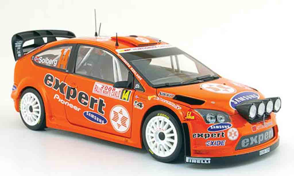 Ford Focus RS WRC 1/18 Sun Star RS WRC no.14 expert rallye monte carlo 2008 modelauto