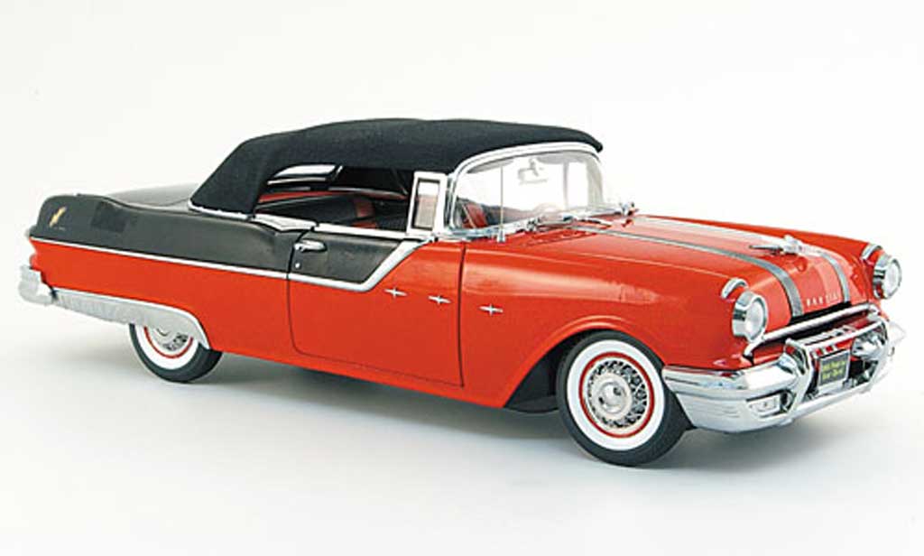 Pontiac Star Chief 1/18 Sun Star cabriolet rood zwart 1955 modelauto