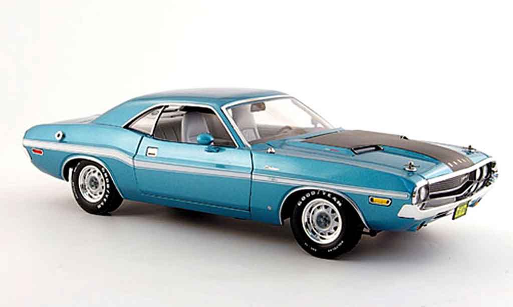 Dodge Challenger 1970 1/18 Greenlight 1970 r t 383 magnum turkis zwart modelauto