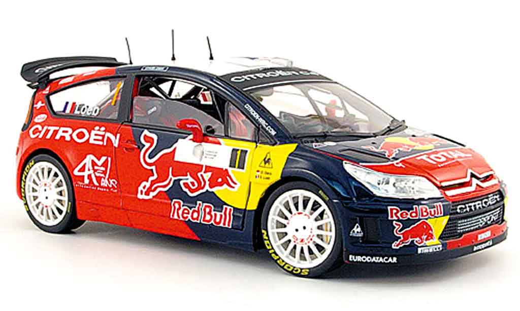 Citroen C4 WRC 1/18 Solido WRC no.1 red bull s.loeb tour de corse 2008 modelauto