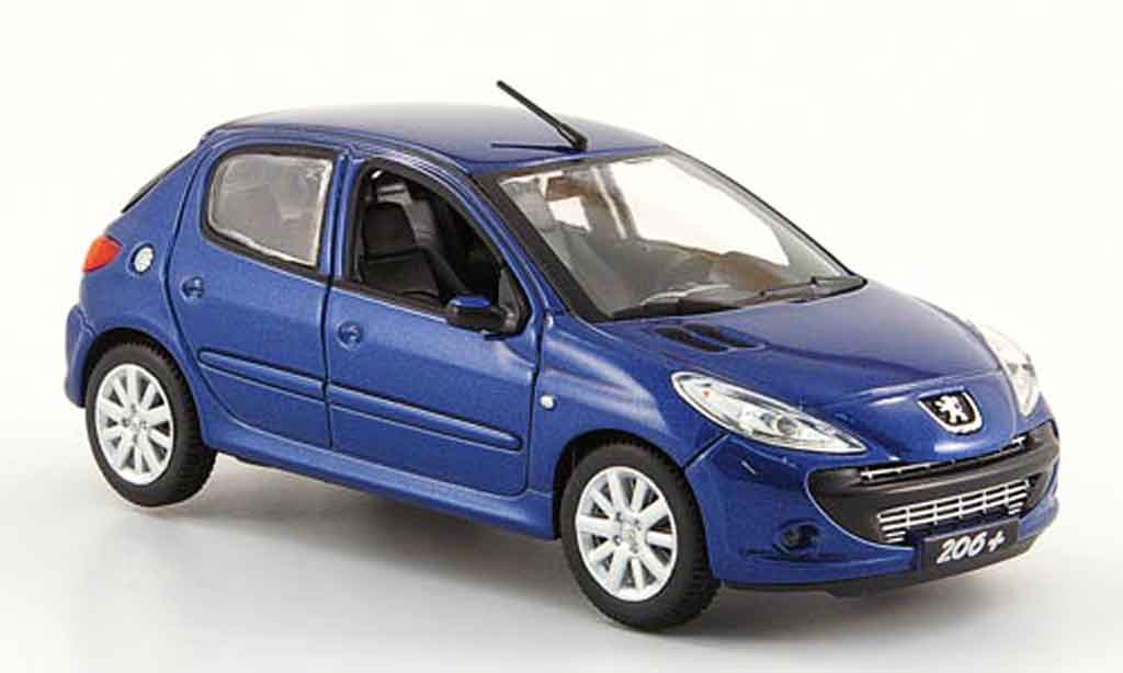Peugeot 206 1/43 Norev blauw 2009 modelauto