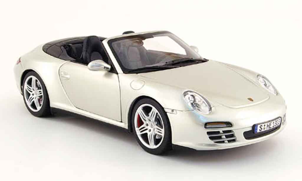 Porsche 997 4S 1/18 Norev 4S cabriolet grijs 2008 modelauto
