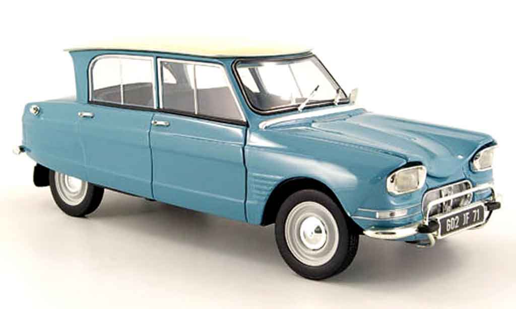 Citroen Ami 6 1/18 Norev blauw wites dach 1963 modelauto