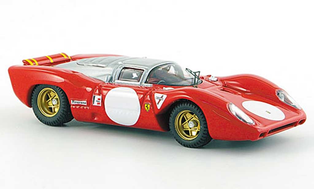 Ferrari 312 P 1/43 Best P Coupe Monza Prova rood/grijs 1969 modelauto