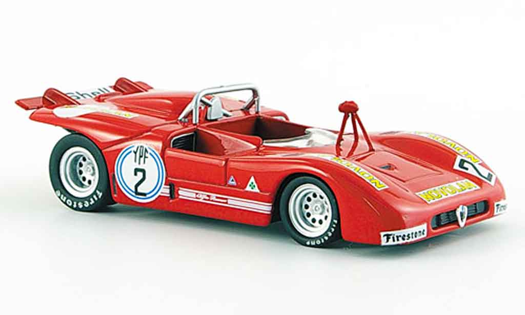 Alfa Romeo 33.3 1972 1/43 M4 1972 tt no.2 c.facetti 1000 km di zilverina modelauto
