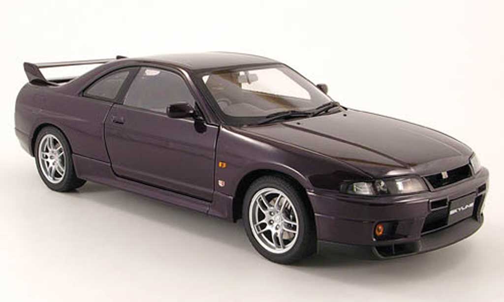 Nissan Skyline R33 1/18 Autoart R33 r33 gt-r v-spec lila 1997 modelauto