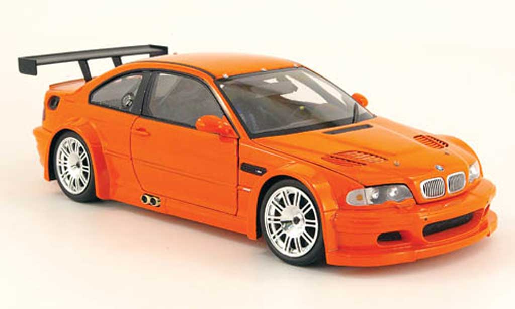 Bmw M3 E46 1/18 Minichamps GTR E46 street oranje 2001 modelauto