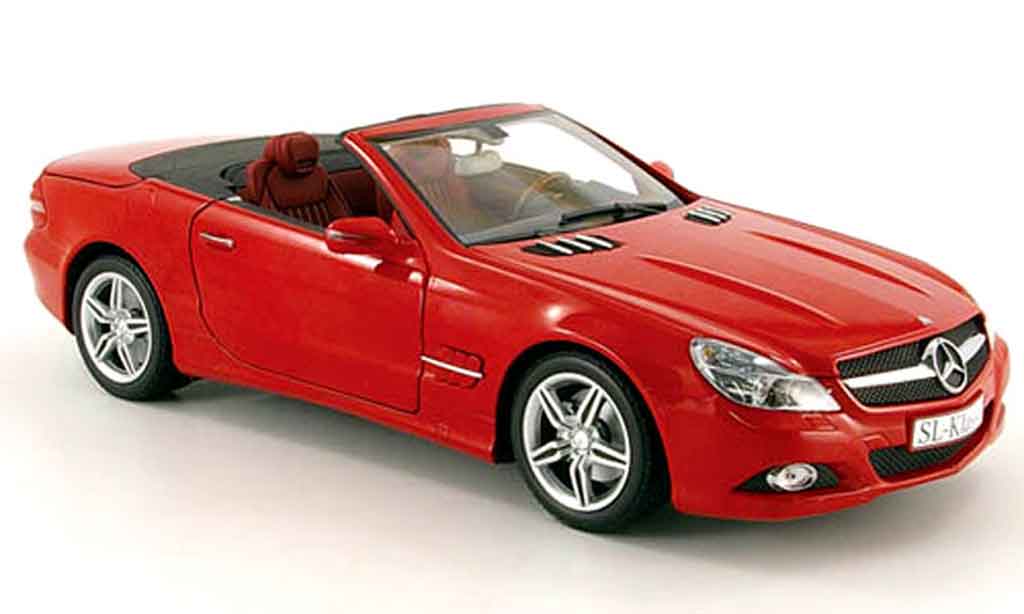 Mercedes Classe SL cabriolet 1/18 Minichamps cabriolet (r230) rood 2008 modelauto