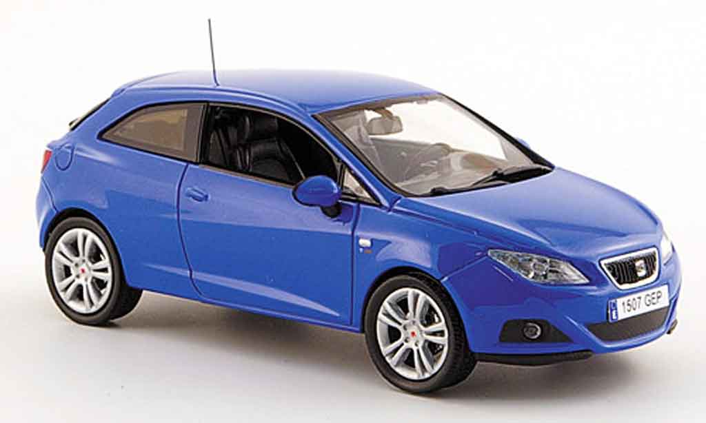 Seat Ibiza 1/43 J Collection sc blauw 3turer 2008 modelauto