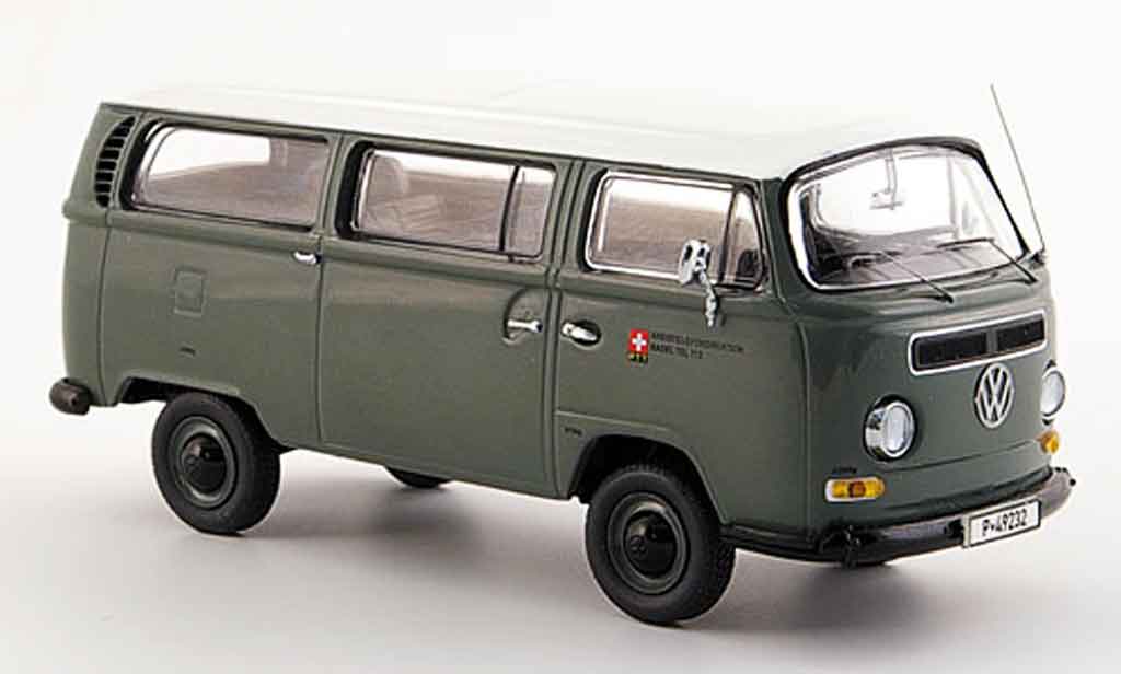 Volkswagen Combi 1/43 Schuco t 2 a bus ptt messwagen grijs wit modelauto
