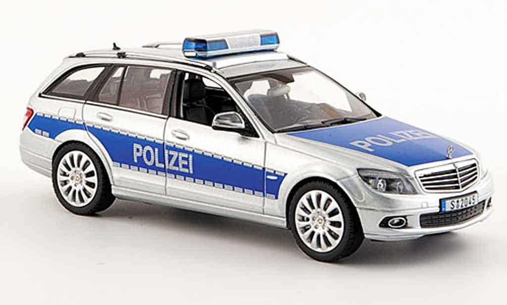 Mercedes Classe C 1/43 Schuco T Modell (W 204) politie Deutschland 2007 modelauto